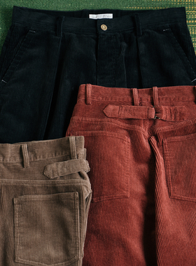 SUPERTOFU 紫色红色灯芯绒 巴黎扣 直筒长裤休闲裤 AW25