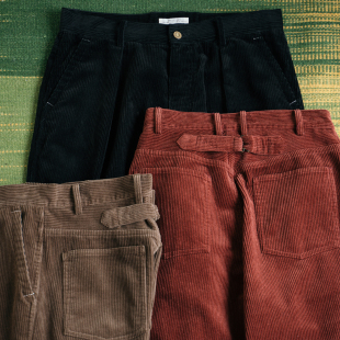 休闲裤 SUPERTOFU 直筒长裤 巴黎扣 AW25 紫色红色灯芯绒