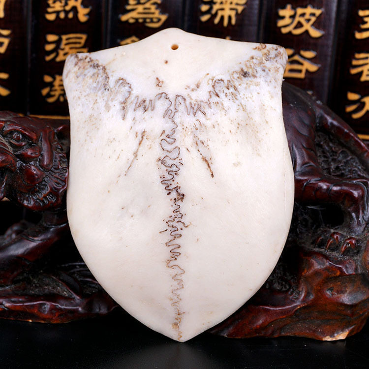 天然鹿骨三界牌鹿头骨金刚凤眼星月菩提佛珠背云挂件吊坠diy配饰