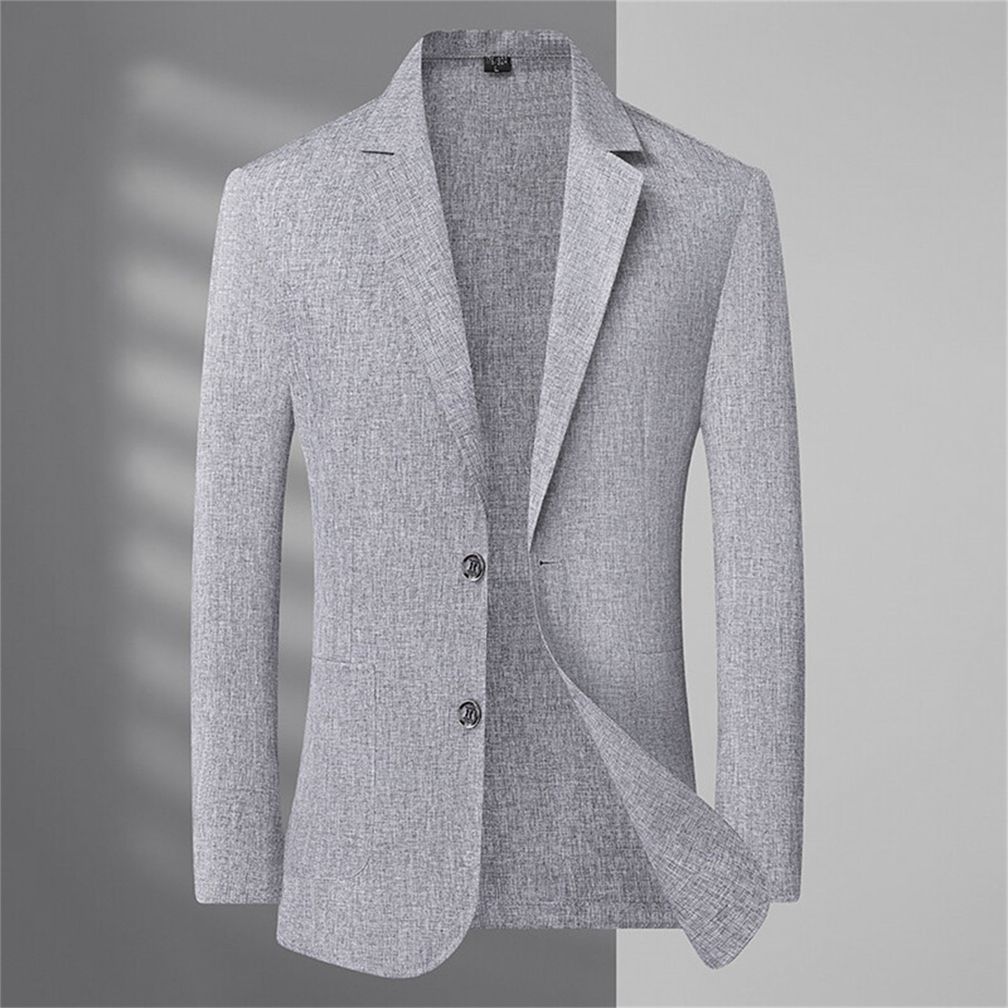 夏季男士亚麻薄款单西装外套男中年韩版商务休闲防晒透气西服上衣