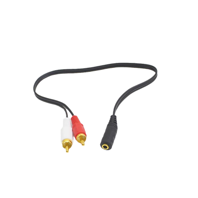 八鹰音频线一分二母转立体声av