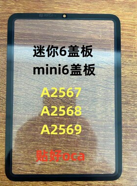 适用于平板iPad mini6迷你6盖板A2567 A2568 A2569盖板迷你6盖板