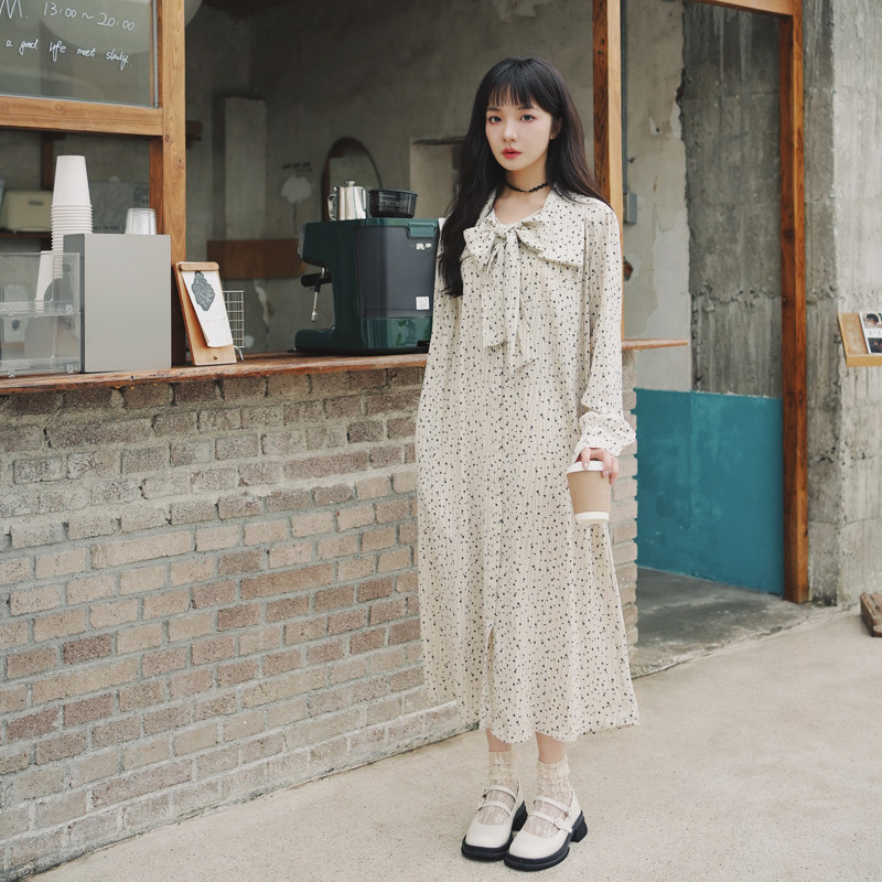 已出货2022秋季新款韩剧同款长袖连衣裙225-7006-P115-控168,女装连衣裙,浙宝225