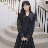 已出货2022秋季新款深藏蓝条纹连衣裙225-7007-P115-控168，女装连衣裙，浙宝225