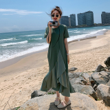 已出货2023夏季新款下摆拼接针织连衣裙225-1019-P95（控148），女装连衣裙，浙宝225