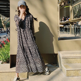 2022秋季新款秋季单穿搭配碎花七分袖长裙225-6603-P115（控168），女装连衣裙，浙宝225