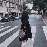 2022秋季新款已出货黑色双排扣连衣裙225-2012-P115（控168），女装连衣裙，浙宝225