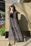 2022秋季新款秋季单穿搭配碎花七分袖长裙225-6603-P115（控168），女装连衣裙，浙宝225