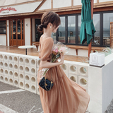 已出货2023夏季新款浅焦糖色连衣裙225-6651-P105（控158），女装连衣裙，浙宝225