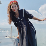 已出货2023夏季新款白色边条黑色连衣裙225-6632-P105（控158），女装连衣裙，浙宝225