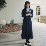 已出货2023春季新款领子花边牛仔连衣裙225-7009-P115-控168，女装连衣裙，浙宝225