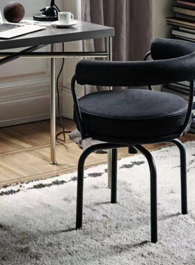 设计师LC7 Tournant Chair图南椅家用中古餐椅办公椅接待靠背椅