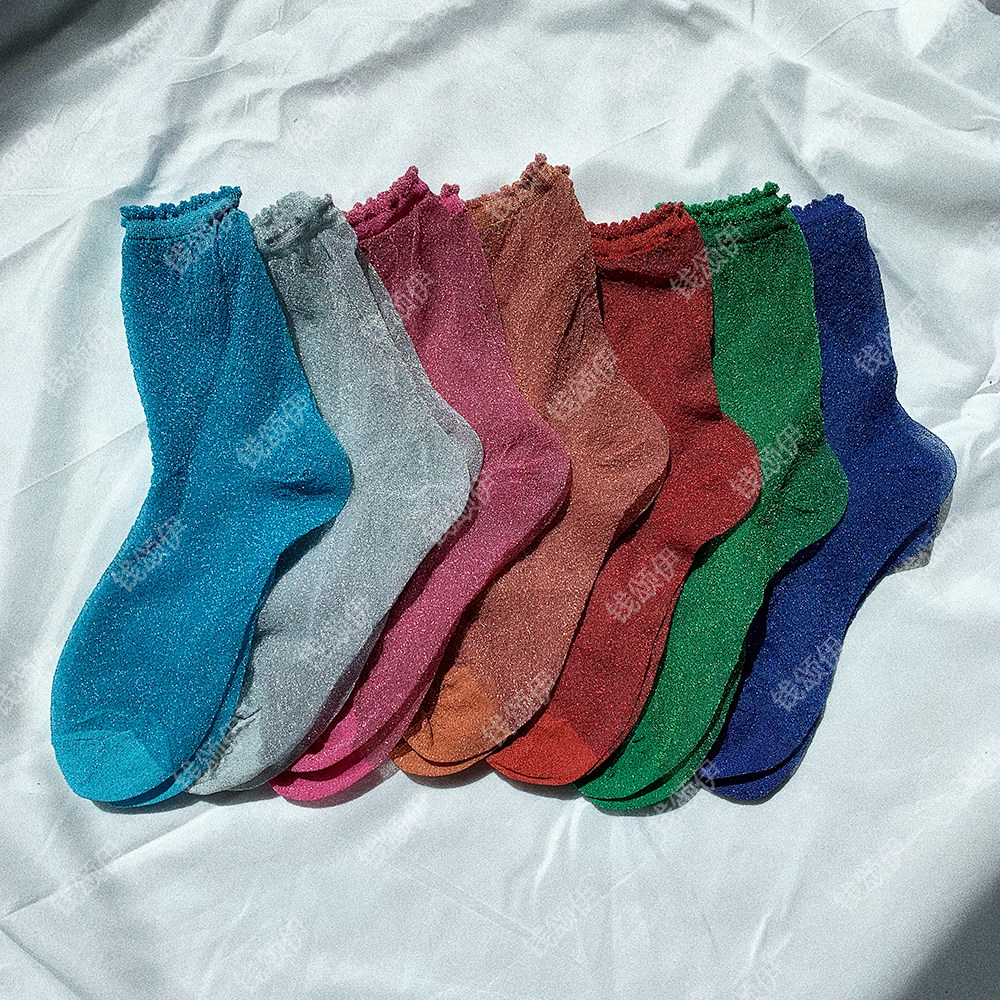 韩国进口水晶袜银葱袜超薄玻璃隐形丝袜闪光丝袜亮丝袜花边蕾丝袜在类目 女士内衣/男士内衣/家居服, 短袜/打底袜/丝袜/美腿袜中 - 来自Buy2taobao.com提供专业的淘宝代购服务