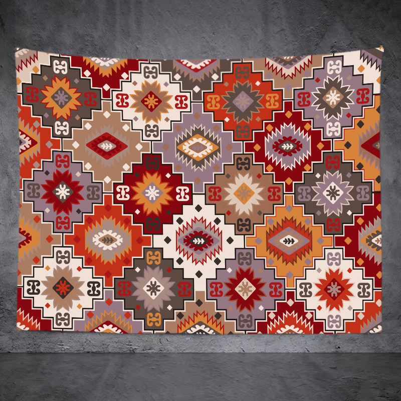 波西米亚墙面装饰背景布房间挂布沙发民宿墙布泰式风格布艺装饰画