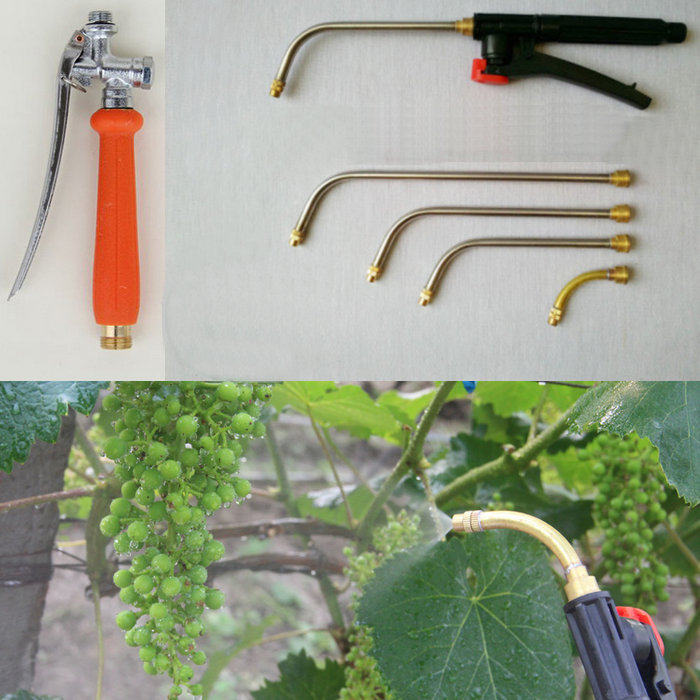 葡萄膨化打药不锈钢弯喷头铜细孔雾化电动手动喷雾器打药点花喷头