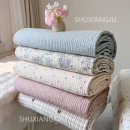 A类纯棉床盖单件四季 通用宿舍全棉榻榻米夹棉厚床单人三件套防滑