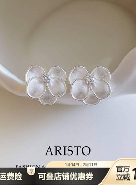 清新甜美耳坠立体花瓣耳钉女小众精美耳环高级感气质甜美长款耳饰