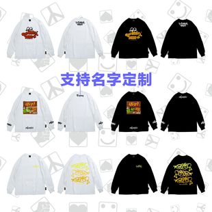 NikkipopxKeepingGear联名男女同款宽松长袖黑白小领口不变形