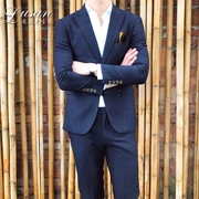 Mr. Lu San 2019 Thu mới Giới trẻ Bộ đồ vest nam Bộ đồ liền thân mỏng hai mảnh Hàn Quốc - Suit phù hợp