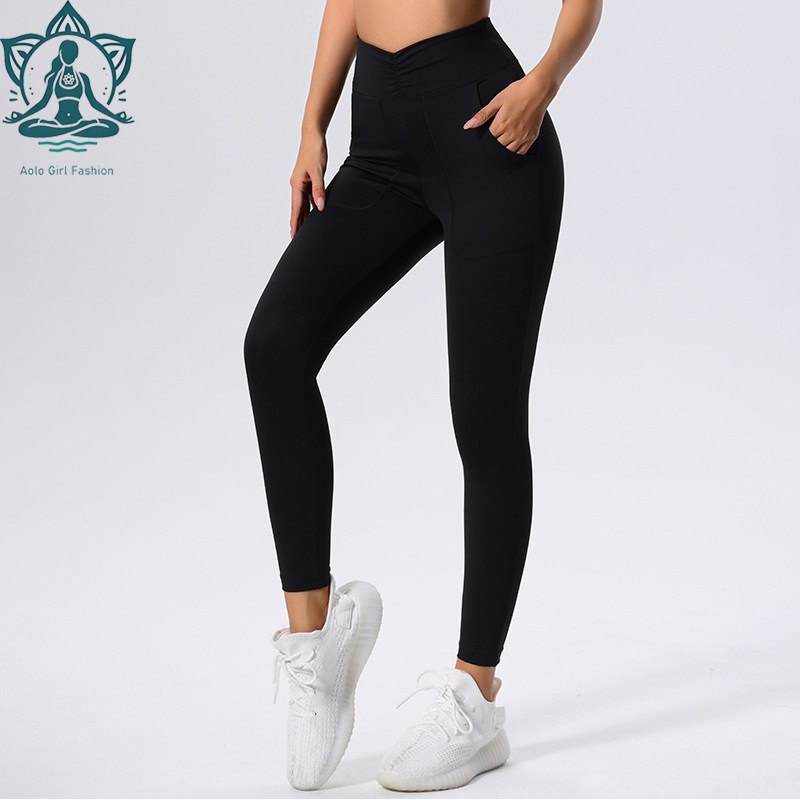 Aolo欧美风高腰瑜伽裤女高腰提臀性感蜜桃臀小口袋普拉提长裤,运动/瑜伽/健身/球迷用品,瑜伽长裤,淘宝优惠券,粉丝福利购,淘宝优惠卷