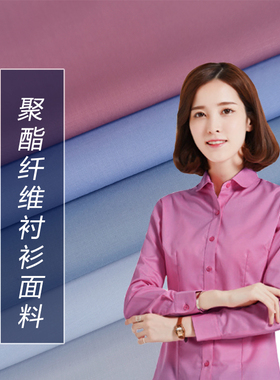 新品春夏聚酯纤维微弹衬衫面料柔软亲肤不沾灰不起球不褪色