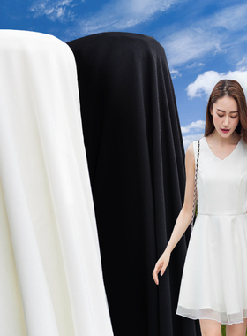 新品春夏米兰麻弹力纯色时装薄款布料裙子裤子服装面料亲肤丝滑