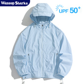 凉感户外UPF50 Wassup Shark防晒衣男夏薄款 防紫外线防晒服女外套