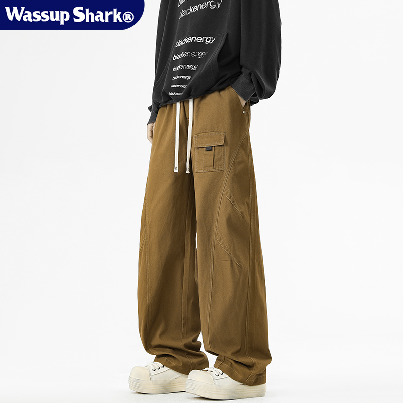 美式纯棉工装裤男春秋新款休闲裤