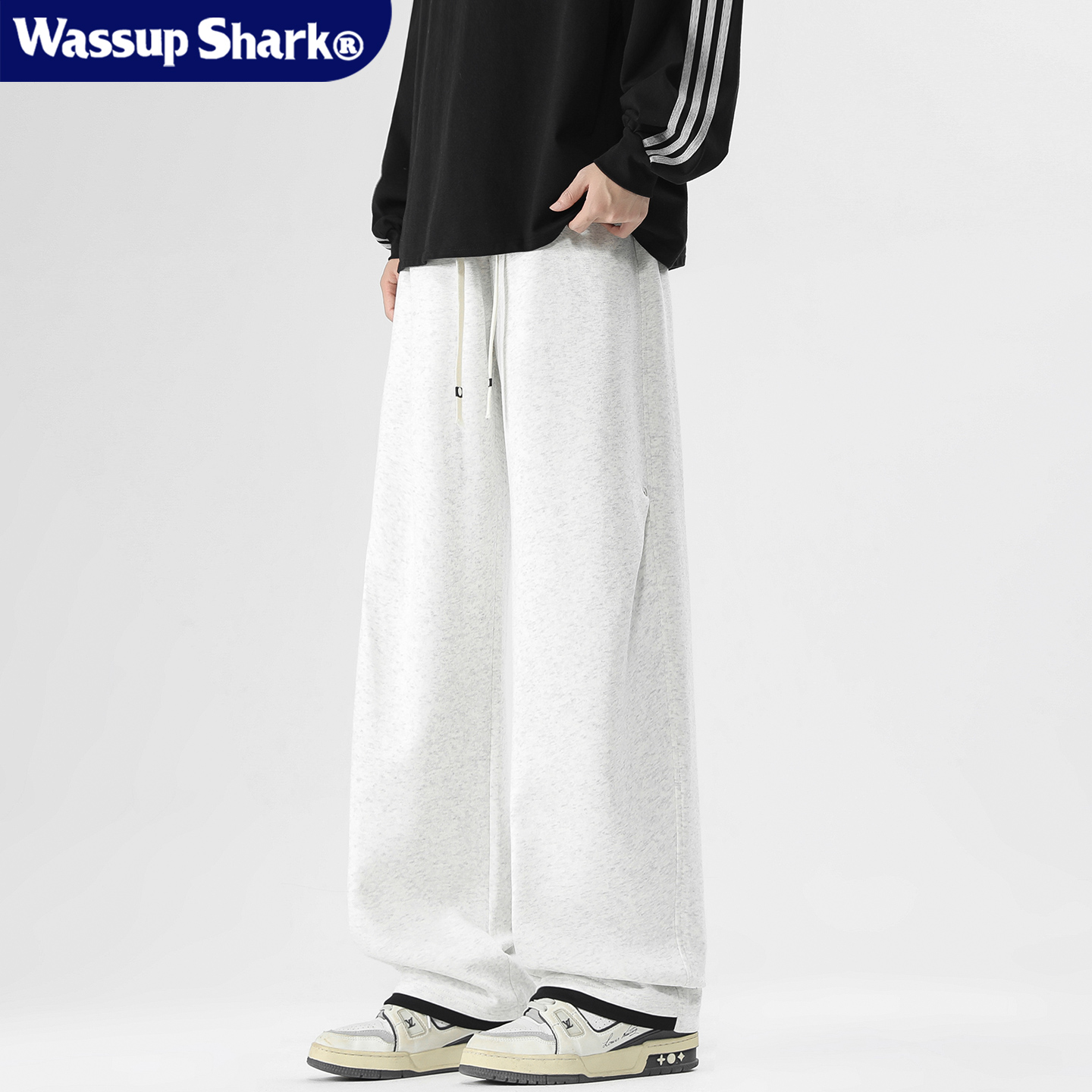 国潮宽松直筒休闲运动卫裤男春秋