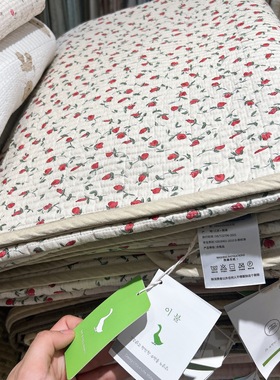 韩国大鹅双面全棉床盖单件纯棉绗缝夹棉防滑床单铺榻榻米床垫炕盖