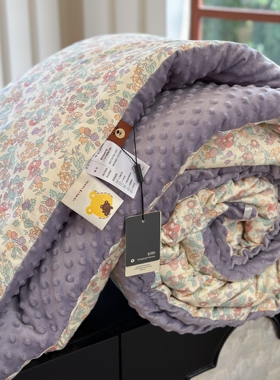 韩国全棉豆豆被子可机洗小碎花纯棉春秋被加厚保暖冬被暖气房被子