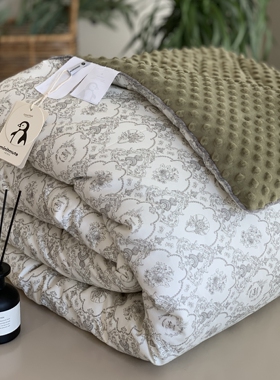 韩国全棉可机洗豆豆被高克重豆豆绒保暖加厚暖气房被子单人双人被