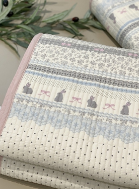 韩式双面全棉床盖三件套纯棉绗缝夹棉床单单件带枕套榻榻米垫炕盖