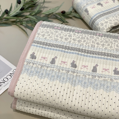 双面全棉机洗床盖三件套纯棉床单