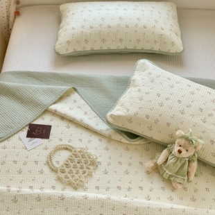 韩式双面全棉棉花床盖三件套多种尺寸绗缝夹棉四季防滑纯棉床单