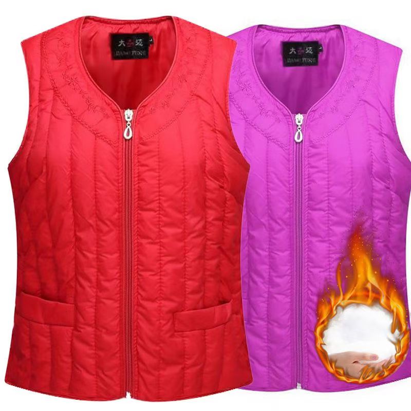 秋冬妈妈装小马甲中老年保暖背心