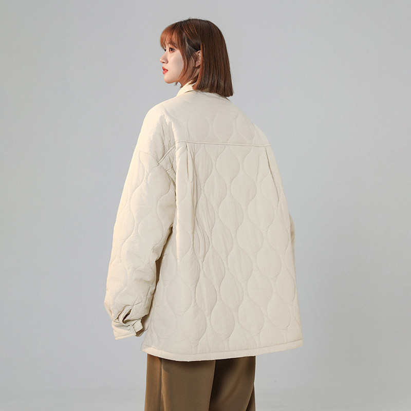 2024冬季新款潮流加厚情侣宽松翻领棉袄1003W608P105,男装棉衣,星座1003