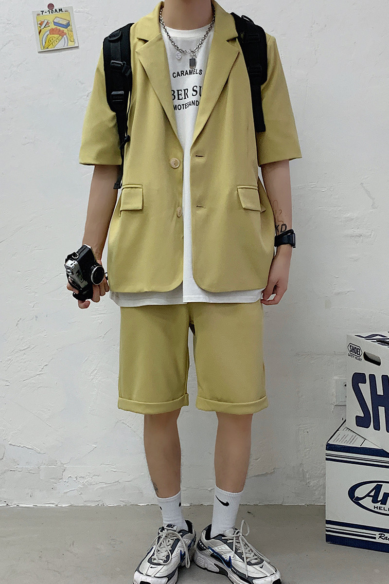 2024新款两粒扣情侣百搭宽松小西服休闲套装W308P105,男装西服,星座1003