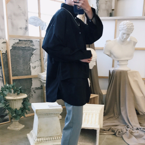@秋装新款 潮流立领纯色宽松套头衬衫1003 C1902 P60图片
