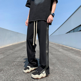 2024春夏潮流高街侧边拉链设计宽松休闲裤1003K89P65，男装休闲裤，星座1003