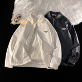 2024秋冬潮流基础款纯色百搭宽松翻领皮衣外套1003JK16P95，男装夹克，星座1003