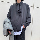 春装韩式潮流领带设计雪纺宽松长袖衬衫1003C1821P55，男装衬衫，星座1003
