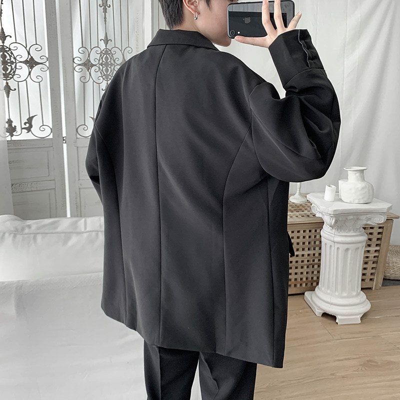 秋装潮流袖口翻边百搭休闲宽松西服外套1003W1910P80,男装西服,星座1003