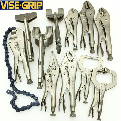 美国握手牌VISE-GRIP大力钳5 6 7 10 11 18寸圆口直口尖嘴C型曲口