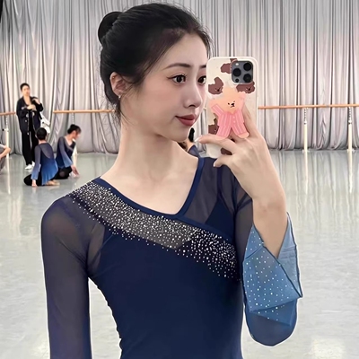 古典舞身韵纱衣舞蹈练功服中国舞艺考服装上衣演出表演服北舞同款