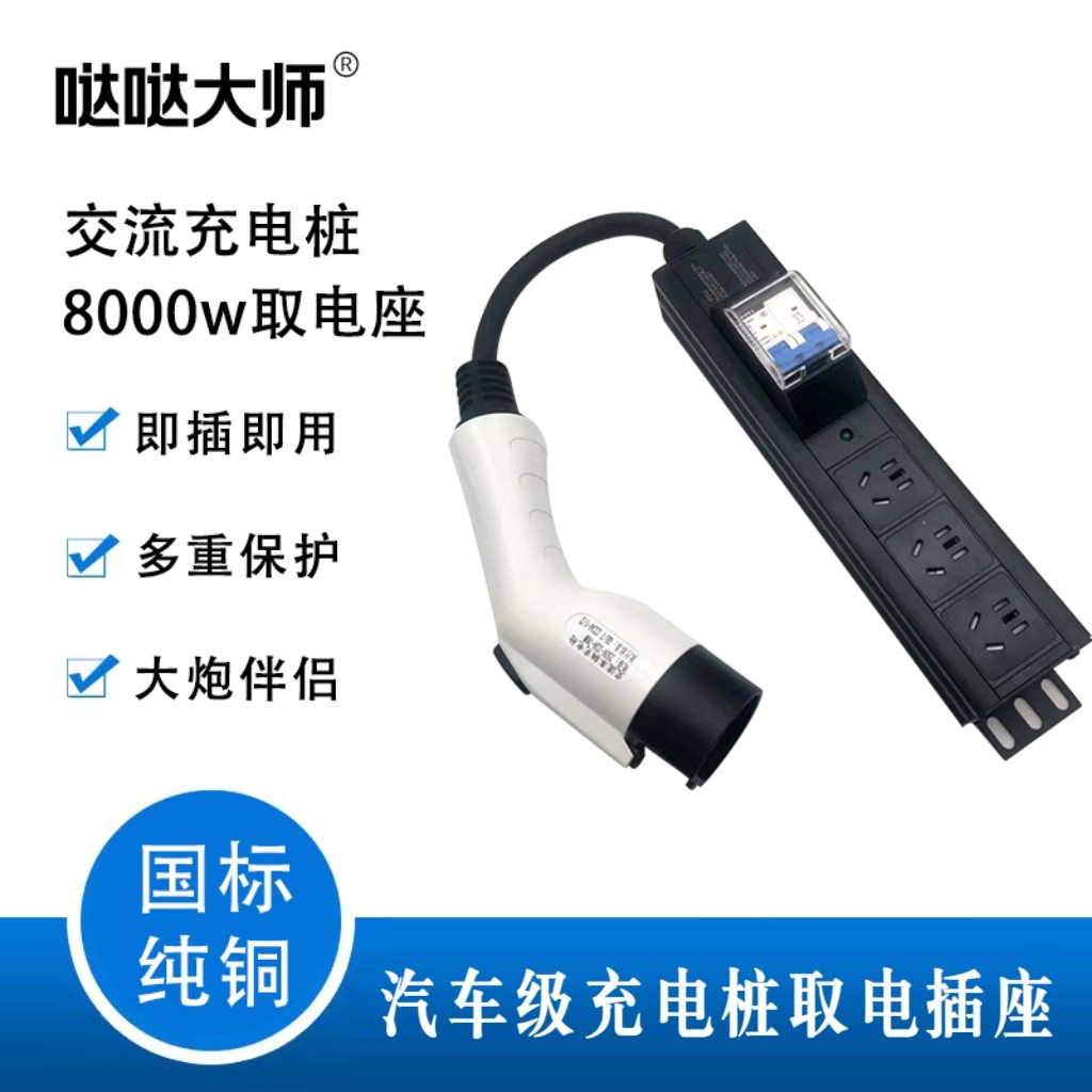 新能源电动汽车电摩9号小牛房车交流充电桩大功率8000w对外放电取