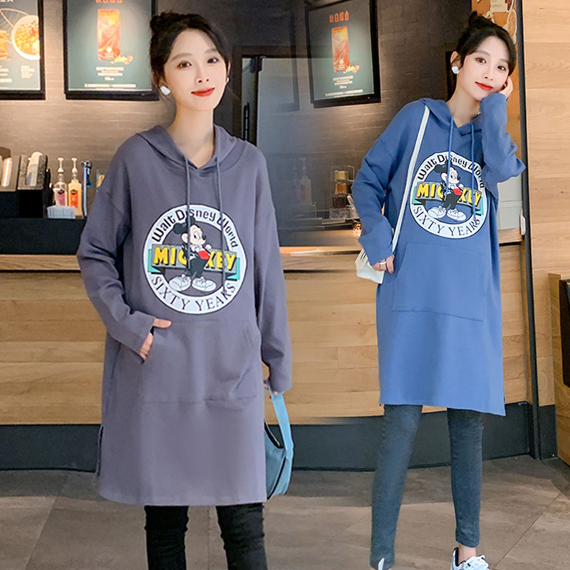 임부복 가을옷 인터넷 연예인 양복 2022 새로운 패션 스타일 원피스 서양식 맨투맨 중간기장 가을 겨울 트렌드 엄마