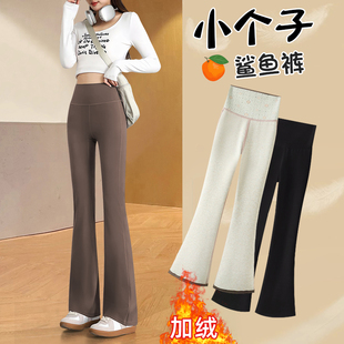 瑜伽裤 145 秋冬加绒保暖喇叭裤 女外穿2025新款 150cm小个子微喇裤