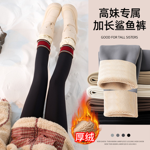 外穿大码 加厚裤 打底裤 无痕高腰保暖打底裤 女秋冬新款 高个子加长款