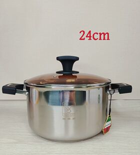 维思诺不锈钢汤锅家用煮锅电磁炉专用双耳锅食品级煲汤锅奶锅礼品